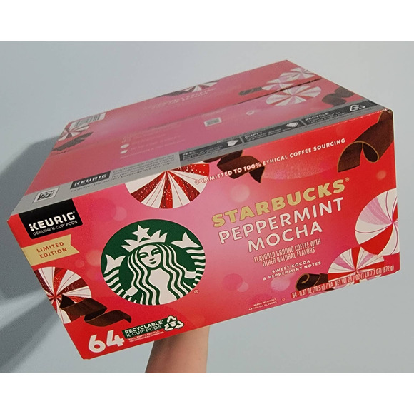 Starbucks Other - Starbucks Peppermint Mocha 5/26/23 Blend Coffee K-Cups Pods 64 Limited Holiday